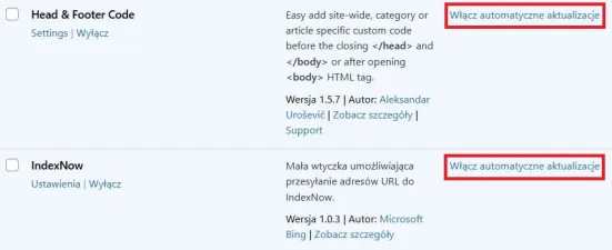 Automatyczne aktualizacje