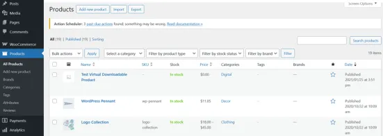 WooCommerce - produkty