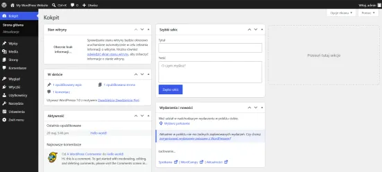 Kokpit – interfejs graficzny WP