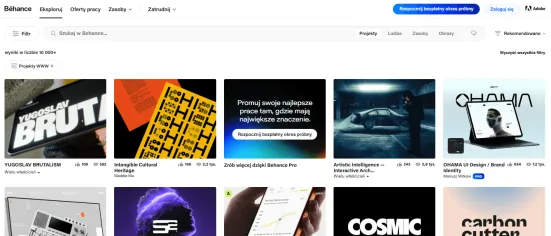 Inspiracje na platformie Behance