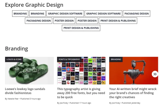 Inspiracje na stronie Creative Bloq