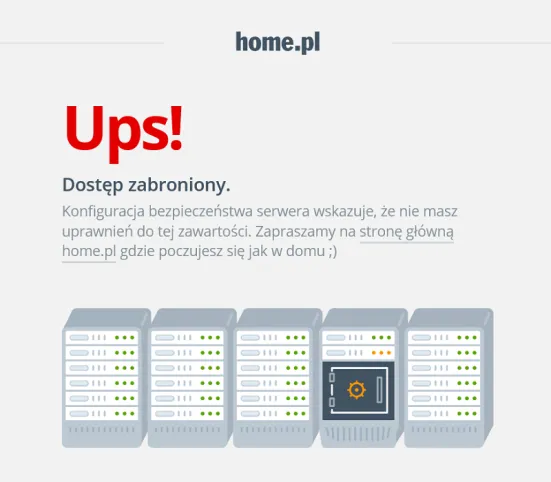 Błąd 403 na stronie internetowej