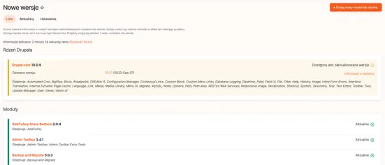Update Manager - wygląd