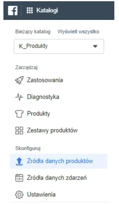 Katalog produktów Facebooka