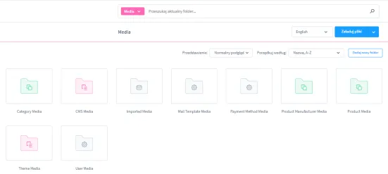 Zarządzanie mediami Shopware 6