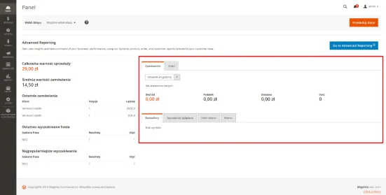 panel administracyjny magento 2