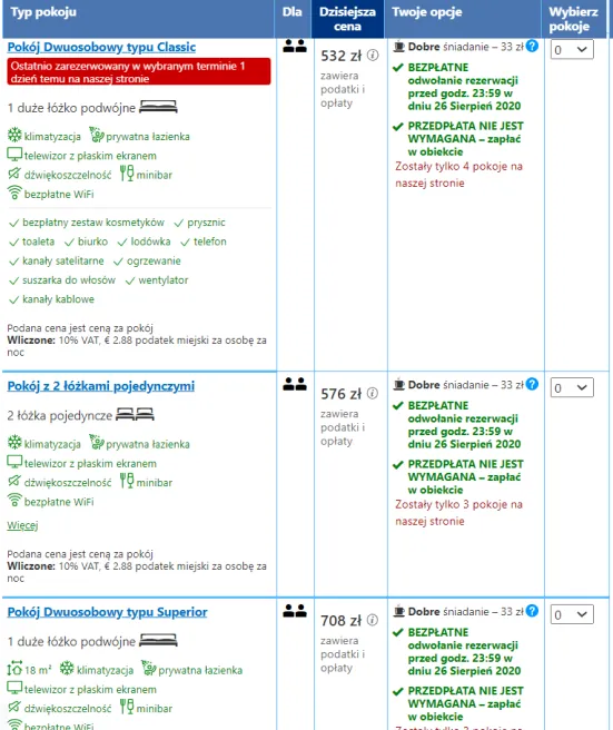 Porównywarka usług turystycznych