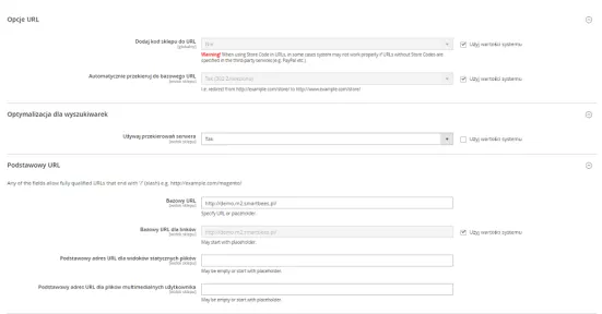 Przekierowania adresów URL w Magento