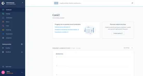 Shopware 6 - dashboard