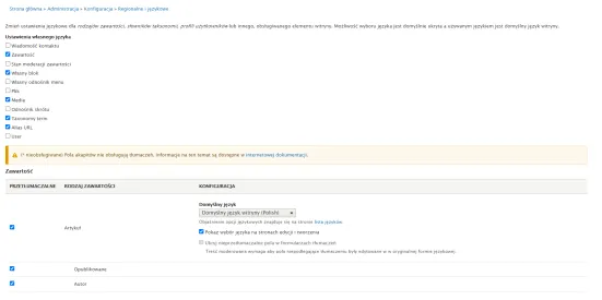 Tłumaczenie strony w systemie Drupal