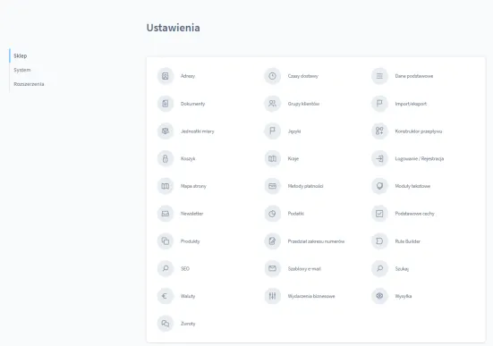 Zarządzanie ustawieniami sklepu Shopware 6