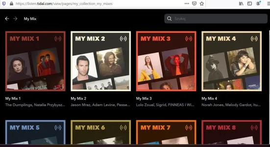Propozycje utworów w Tidal