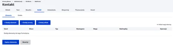 Webform - zapisany formularz